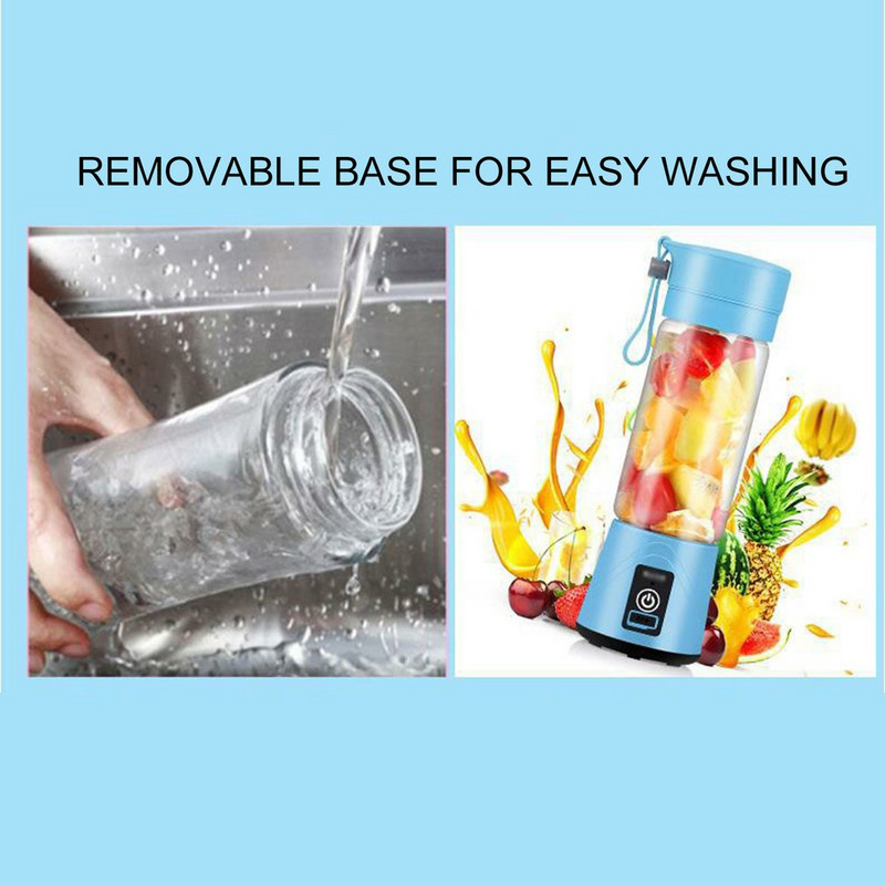 Įkraunamas maišytuvas USB elektrinė vaisių sulčiaspaudė rankinė kokteilių gaminimo mašina maišytuvas, mini nešiojamas virtuvės kombaino spaustukas