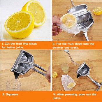 5 σετ φορητό χειροκίνητο Fruit Juicer Squeezer Κράμα αλουμινίου Citrus Raw Hand Pressed Lemon Juice Maker Αξεσουάρ κουζίνας
