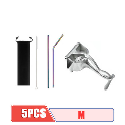 5 комплекта преносима ръчна сокоизстисквачка за плодове, алуминиева сплав, сурови цитрусови плодове, ръчно пресован лимон, портокалов сок, кухненски аксесоари