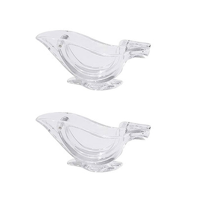 2 бр. Кухненски домашен инструмент за приплъзване Преса за изстискване на плодове Мини ръчна сокоизстисквачка Форма на птица Прозрачен преносим за портокал лимон Ръчна сокоизстисквачка