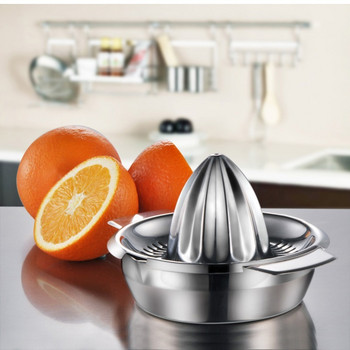 Φορητός χειροκίνητος αποχυμωτής φρούτων λεμόνι πορτοκαλιού 304 αξεσουάρ κουζίνας από ανοξείδωτο χάλυβα εργαλεία εσπεριδοειδών 100% ακατέργαστη χυμομηχανή