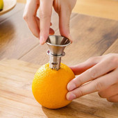 Mini Gyümölcscentrifuga Fogantyús Narancssárga Citromléfőző Rozsdamentes acél kézi facsaró présfacsaró Citrusfacsavar Mini háztartási gépek