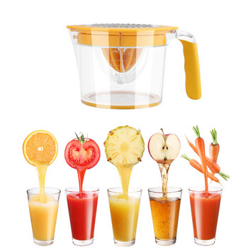 Машина за сокоизстисквачка за цитрусови плодове, портокал, ръчна преса, бутилка за изстискване на плодове и лимони, 600 ml Healthy Life Преносима чаша за блендер Кухненски джаджи