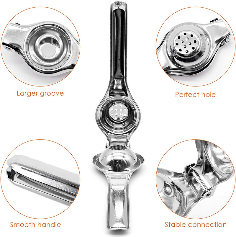 Лимоноизстисквачка от неръждаема стомана Ръчна ръчна сокоизстисквачка за плодове Ръчна преса Сокоизстисквачка за лимони Мини блендер Кухненски джаджи Цитрусоизстисквачка