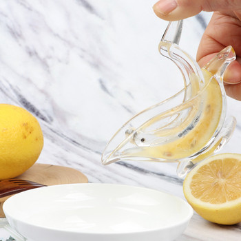 Χειροκίνητος αποχυμωτής λεμονιού Φορητό διαφανές κομψό ακρυλικό κλιπ πίεσης χεριών σε σχήμα πουλιού Αποχυμωτής φρούτων αποχυμωτής Εργαλεία κουζίνας