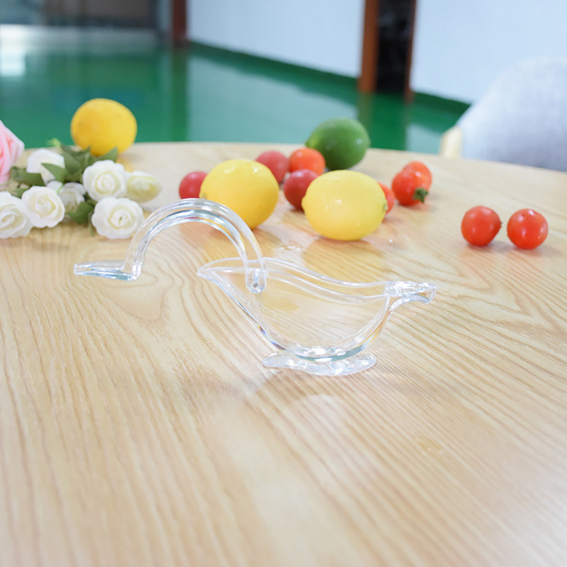 Ръчна сокоизстисквачка за лимон Преносима прозрачна елегантна акрилна ръчна щипка за натиск Сокоизстисквачка за плодове с форма на птица Кухненски инструменти