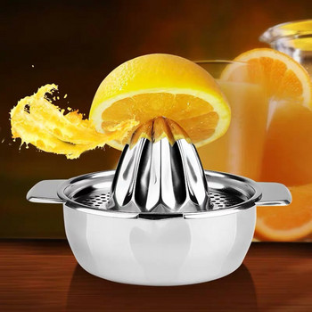 Ανοξείδωτος χάλυβας Λεμόνι Χυμός Πορτοκαλιού Στύψιμο Μπλέντερ Αποχυμωτής Maker Χειροποίητος Τύπος Κουζίνα Οικιακός Μικρός Αποχυμωτής 25#