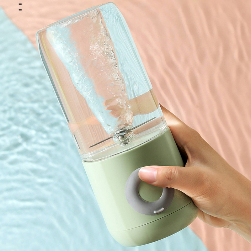 Преносим блендер Електрически USB миксер Сокоизстисквачка Машина 500 мл Мини процесор за храна Smoothie Ръчна персонална сокоизстисквачка за плодове