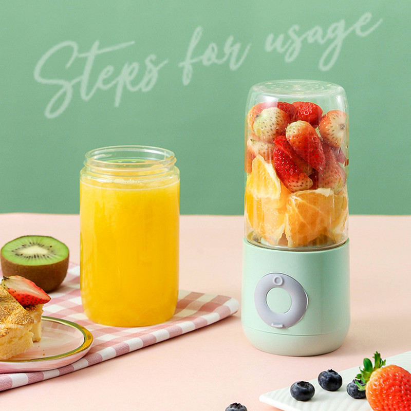 Преносим блендер Електрически USB миксер Сокоизстисквачка Машина 500 мл Мини процесор за храна Smoothie Ръчна персонална сокоизстисквачка за плодове
