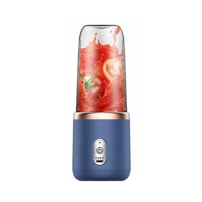 Hordozható, 300 ml-es 6 pengés turmixgép gyümölcscentrifuga csészével és fedéllel Hordozható USB újratölthető kisméretű gyümölcslé-keverőgép