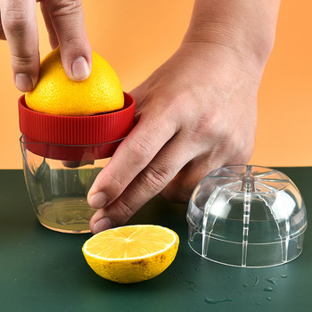 Χειροκίνητος αποχυμωτής φρούτων χεριού Πολυλειτουργικός αποχυμωτής πορτοκαλιού λεμονιού με βαθμονομημένο κύπελλο Στύψιμο Gadget Οικιακής Κουζίνας