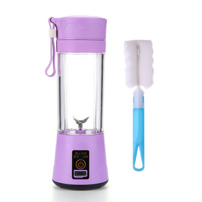 2/6 lapátos 380 ml-es hordozható gyümölcscentrifuga USB újratölthető turmix turmixgép mini konyhai robotgép személyi turmix lé turmixgép