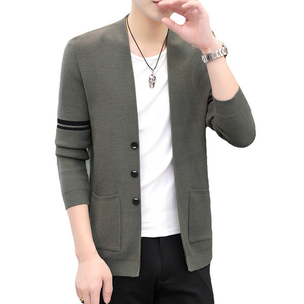 Мъжка жилетка с копчета и дълъг ръкав