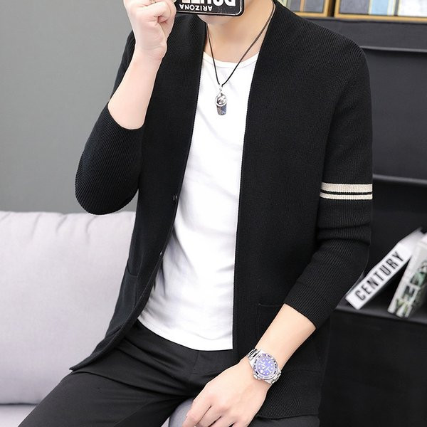 Мъжка жилетка с копчета и дълъг ръкав