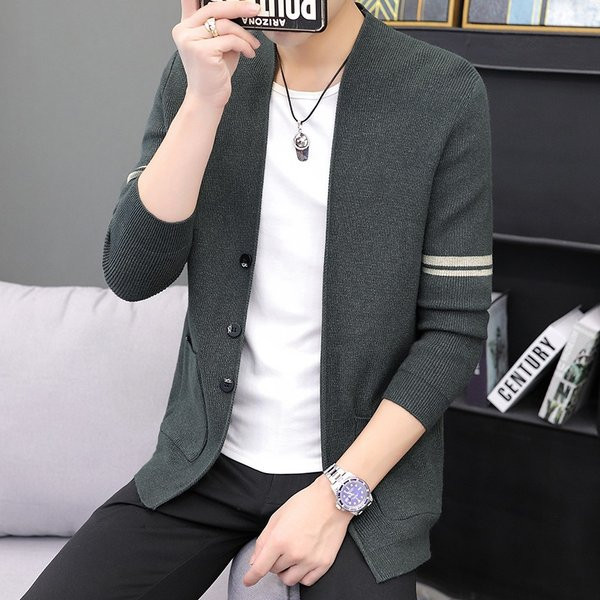 Мъжка жилетка с копчета и дълъг ръкав