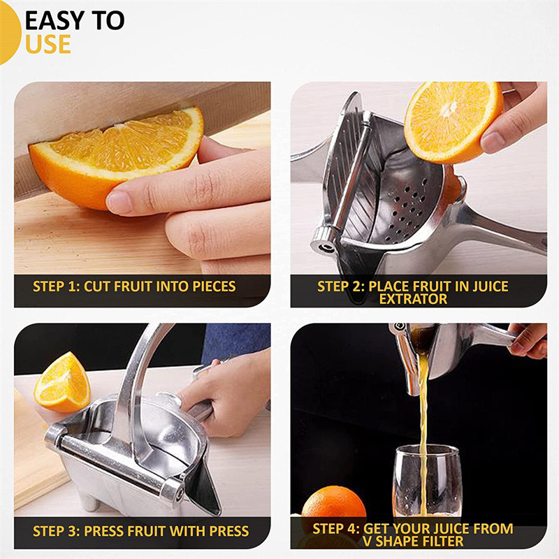 Ръчна сокоизстисквачка Алуминиева сплав Ръчна сокоизстисквачка Портокалова сокоизстисквачка Нар Лимон Кухненски аксесоари Инструмент за плодове