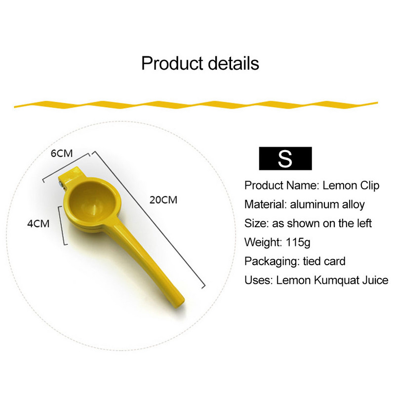 Неръждаема стомана Lemon Fruits Lemon Press Squeezer 3 цвята Ръчна лимонова сокоизстисквачка Orange Queezer Juice Fruits Squeezer New