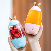 Lovely Rabbit háztartási hordozható USB újratölthető facsaró csésze gyümölcsturmix-mixer Hordozható mini méretű gyümölcsprés konyhai kütyük
