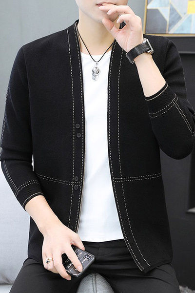 Мъжка жилетка в два цвята с копчета