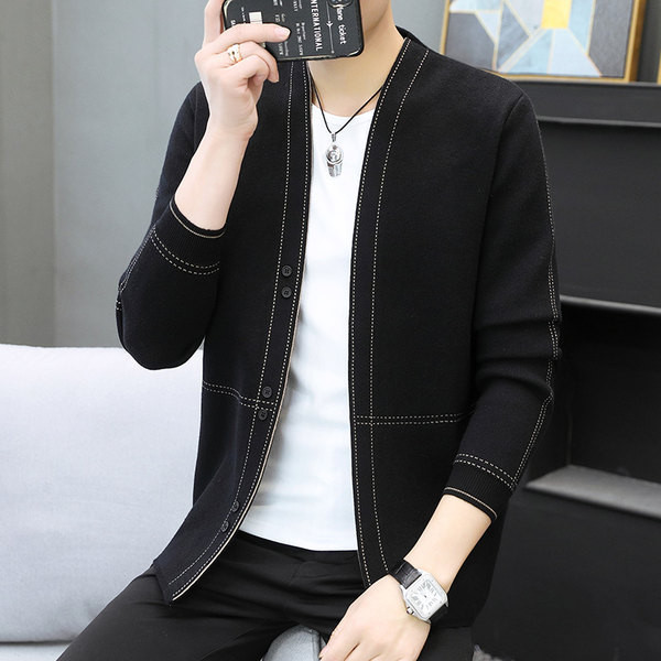 Мъжка жилетка в два цвята с копчета