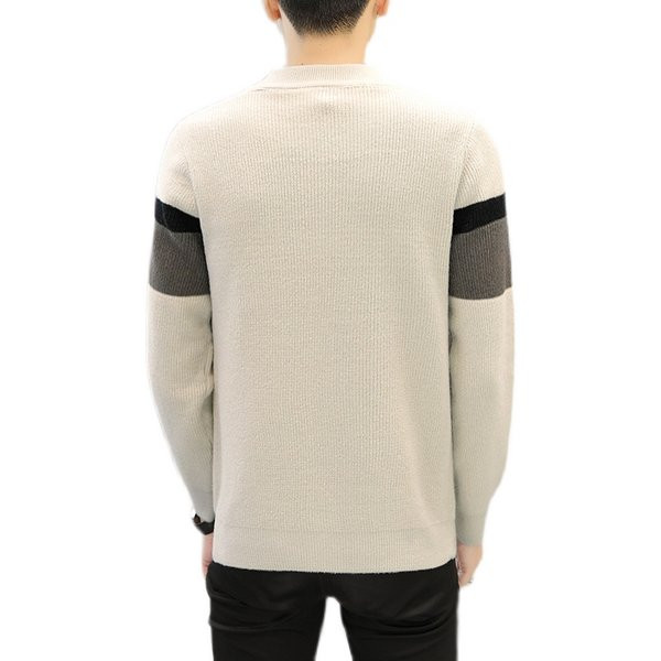 Мъжка жилетка слим  с цип и O-образно деколте