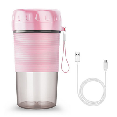 300 ml-es USB-tölthető hordozható gyümölcscentrifuga, többfunkciós dupla kattintással indítható mini turmixkehely