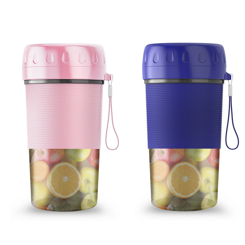 300 ml USB зареждане, преносима сокоизстисквачка, многофункционална, двукратно щракване, за да стартирате, мини чаша за блендер