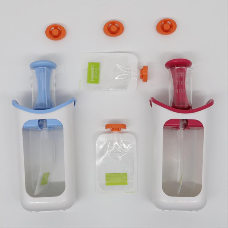 Преносима станция за изстискване на плодова храна Baby Fresh Juice Food Maker Pouch Пюре изстисквачка Дозатор за сокове Изстисквачка за храна Ръчна сокоизстисквачка