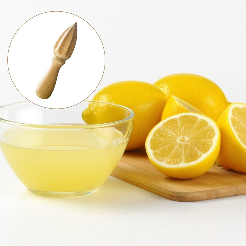 Ръчна сокоизстисквачка за лимон Конус Естествено буково дърво Сокоизстисквачка за плодове Портокал Сокоизстисквачка за цитрусови плодове Конус Сок от лимон