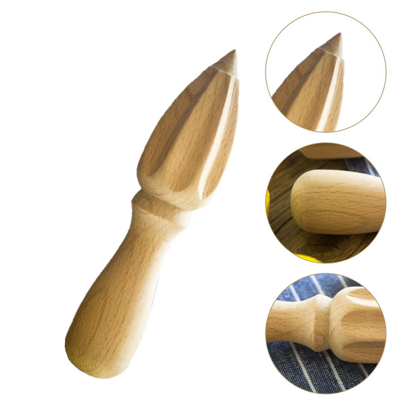 Ръчна сокоизстисквачка за лимон Конус Естествено буково дърво Сокоизстисквачка за плодове Портокал Сокоизстисквачка за цитрусови плодове Конус Сок от лимон