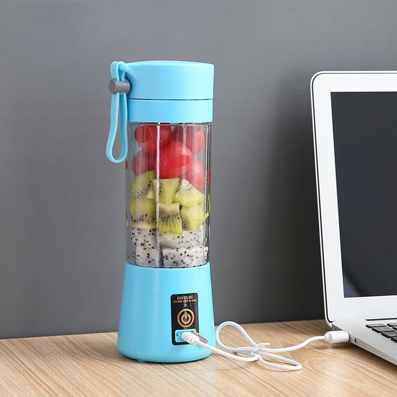 Блендер, миксер, сокоизстисквачка, блендер, сокоизстисквачка, 2 остриета, преносим Blend, USB акумулаторна мини машина за сок, Smoothie Maker