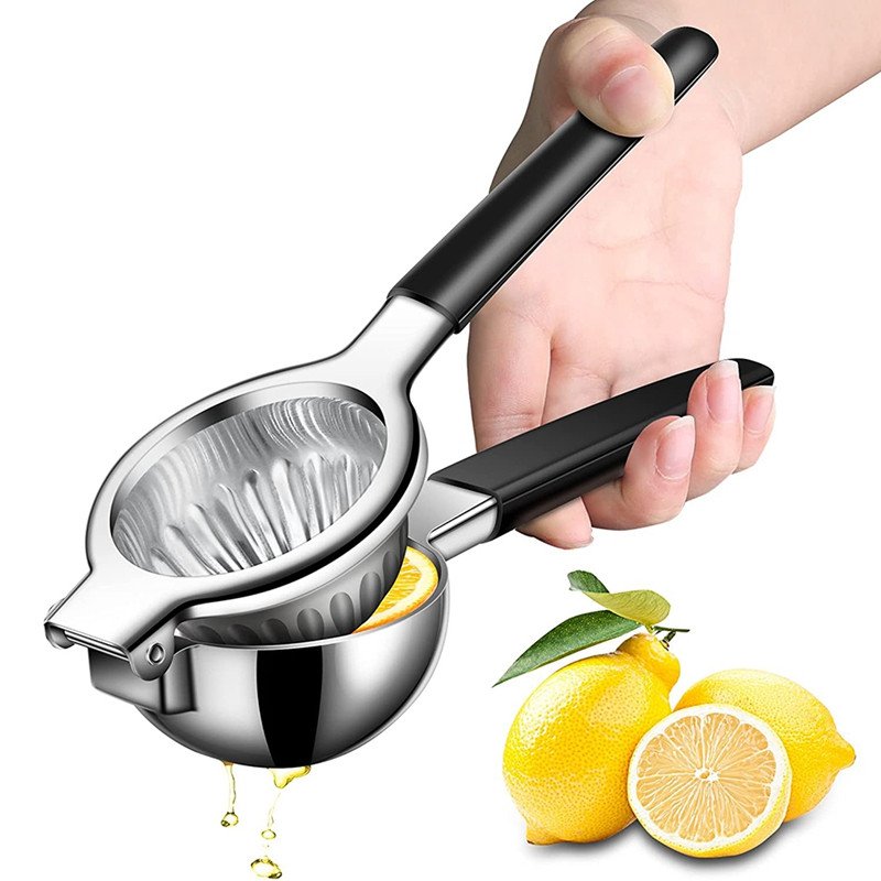 Citrinų spaudyklė, nerūdijančio plieno rankinė kalkių spaudimo mašina, vaisių citrusinių vaisių sulčiaspaudė su neslidžia rankena rankine sulčiaspaude