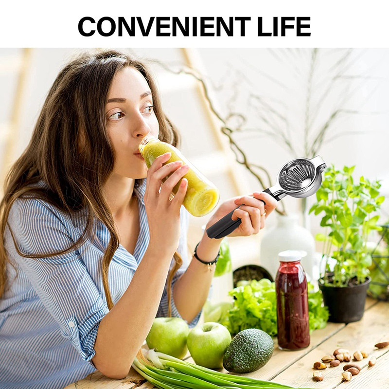 Citrinų spaudyklė, nerūdijančio plieno rankinė kalkių spaudimo mašina, vaisių citrusinių vaisių sulčiaspaudė su neslidžia rankena rankine sulčiaspaude