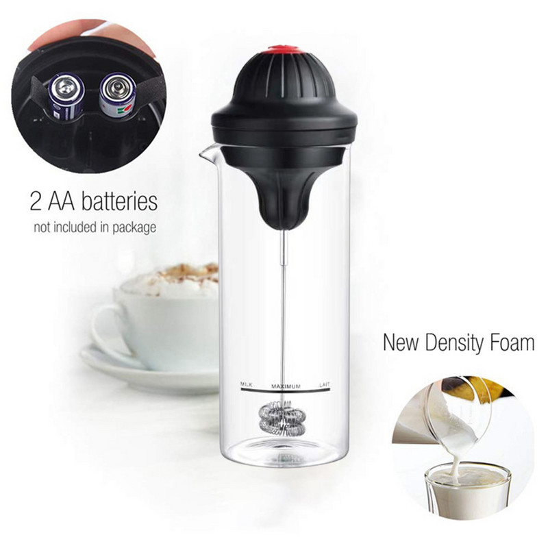 400 мл Електрически барботер за мляко Кухненски пенообразувател Чаша за разпенване на мляко за кафе Капучино Домакински преносим автоматичен миксер