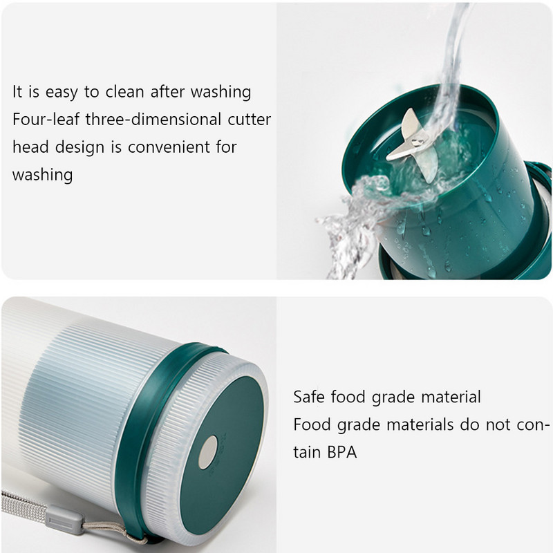 USB Преносима сокоизстисквачка Чаша за сок MINI Домакинска чаша за млечен шейк Преносимо зареждане Студентска чаша за закуска Електрическа чаша за сок