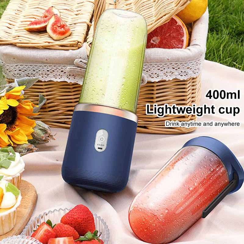 400 ml isikliku blenderi laetav juhtmeta blenderi tass kaasaskantav mikser, mahlapressi tass smuuti piimakokteili mahla jaoks imikutoitude jaoks