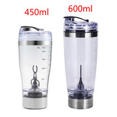 450 ml/600 ml kültéri hordozható elektromos fehérjepor keverő csésze elemes, automatikus shaker palack keverő