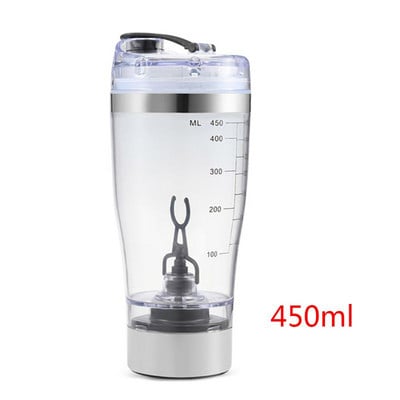 450 ml/600 ml kültéri hordozható elektromos fehérjepor keverő csésze elemes, automatikus shaker palack keverő