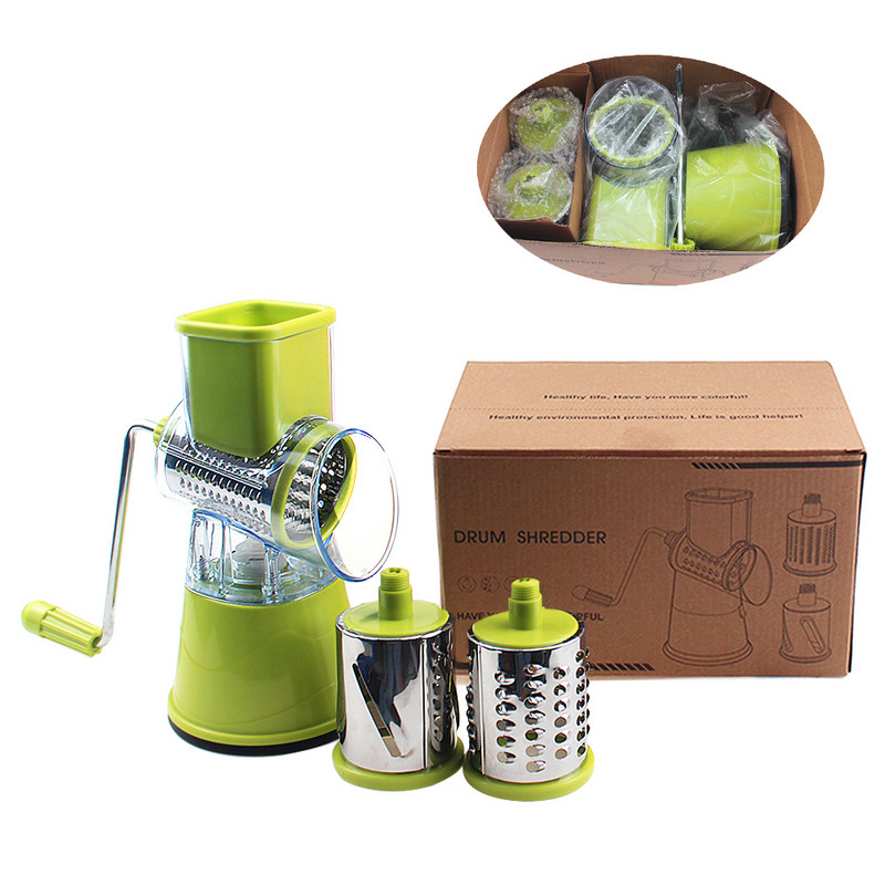 Daugiafunkcinis besisukantis daržovių trintuvas, daržovių pjaustyklė, vaisių mašina, bulvių pjaustyklė, virtuvės smulkintuvo įtaisas