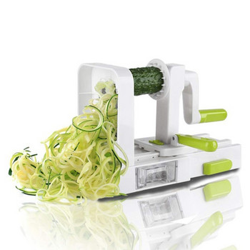 4 Blade Vegetable Spiralizer Folding Veggie Pasta & Spaghetti Potato Vegetable Spiral Cutter Κολοκυθάκια σε φέτες