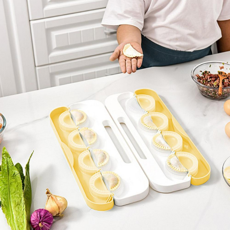 Направи си сам форма за кнедли Машина за кнедли Wonton Оборудване за машина за кнедли с форма на полумесец Форма за преса за тесто Домакински кухненски инструменти