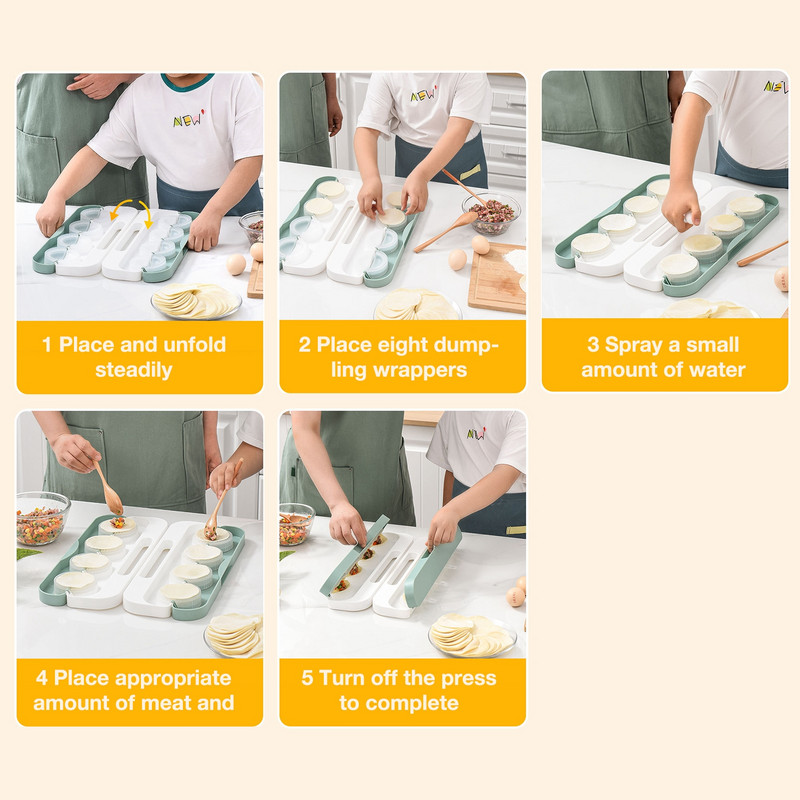 Направи си сам форма за кнедли Машина за кнедли Wonton Оборудване за машина за кнедли с форма на полумесец Форма за преса за тесто Домакински кухненски инструменти