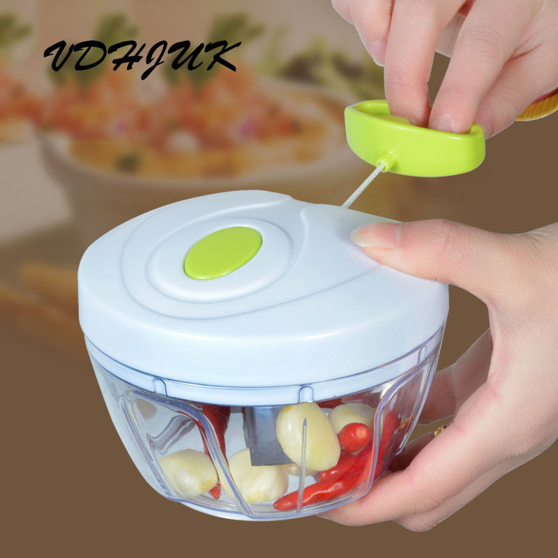 Drop Shipping нов Висококачествен чопър Резачка за чесън Зеленчуци Плодове Twist Шредер Ръчна месомелачка