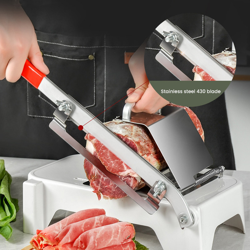 Домакинска ръчна машина за нарязване на месо Машина за рязане на месо Говеждо овнешко рулца Резачка Настолни резачки Регулируема резачка за месо и зеленчуци