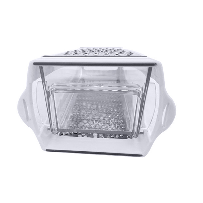 Двустранно ренде с кошница за съхранение, сирене, зеленчуци, моркови, краставици, контейнер, кухненски прибори, неръждаема стомана