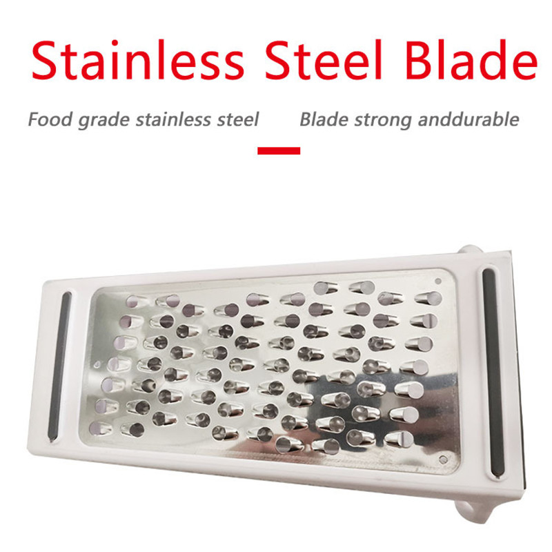 Двустранно ренде с кошница за съхранение, сирене, зеленчуци, моркови, краставици, контейнер, кухненски прибори, неръждаема стомана