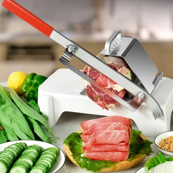 Εργαλεία κουζίνας Μηχάνημα κοπής κρέατος από κράμα από ανοξείδωτο ατσάλι Οικιακό εγχειρίδιο Ρυθμιζόμενο πάχος Gadget κοπής κρέατος και λαχανικών