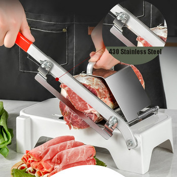 Εργαλεία κουζίνας Μηχάνημα κοπής κρέατος από κράμα από ανοξείδωτο ατσάλι Οικιακό εγχειρίδιο Ρυθμιζόμενο πάχος Gadget κοπής κρέατος και λαχανικών
