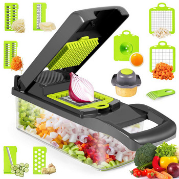 Πολυλειτουργικός κόφτης λαχανικών 8 σε 1 Gadgets Safe Mandoline Kitchen Slicer Salad Chopper Potato Slicer Αξεσουάρ κουζίνας