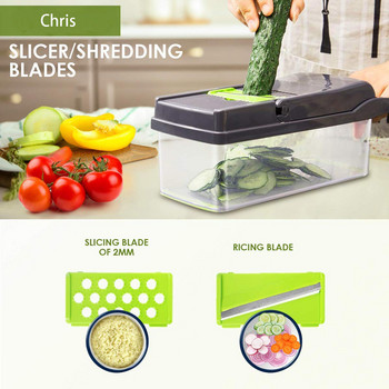 Πολυλειτουργικός κόφτης λαχανικών 8 σε 1 Gadgets Safe Mandoline Kitchen Slicer Salad Chopper Potato Slicer Αξεσουάρ κουζίνας